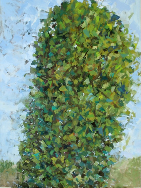 Green Tree Leaning